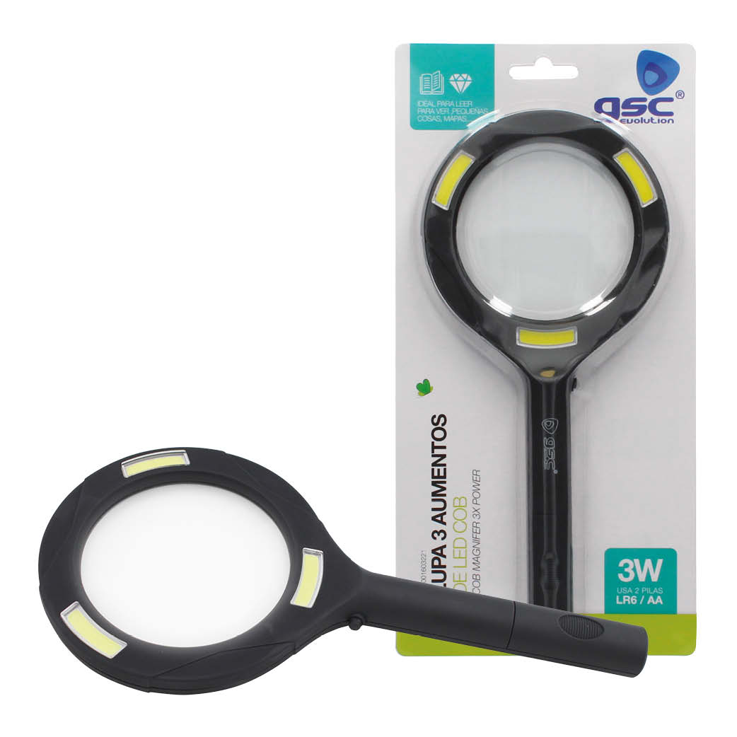 Lupa LED 3 aumentos 3W Garsaco